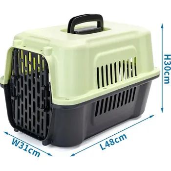 přepravka pro zvíře Nobleza plastová přepravka Airline 48 x 31 x 30 cm - zelená