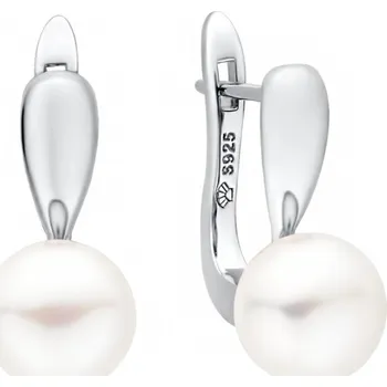 Náušnice Gaura Pearls Stříbrné náušnice s bílou 8.5-9 mm perlou Bianca, stříbro 925/1000 SK22510EL/W Bílá