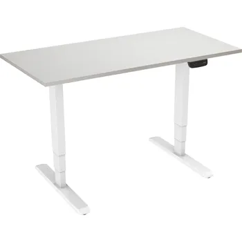 Psací stůl AlzaErgo Table ET1 NewGen bílý + deska 160×80 cm lamino bílý dub
