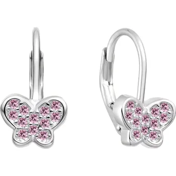 Náušnice Olivie Dětské stříbrné náušnice MOTÝLEK 10013 Ag 925; ≤1,8 g.