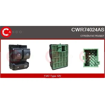 Spínač, zvedací zařízení oken CASCO CWR74024AS