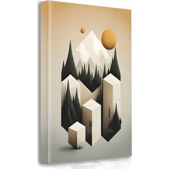 Obraz OBRAZ NA PLÁTNĚ NA ZEĎ Abstrakce 3D 50x70 cm