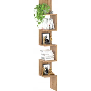 police Závěsná police Stiv-Meble dub wotan, laminovaná deska, 5 polic, 22,2x142,2 cm