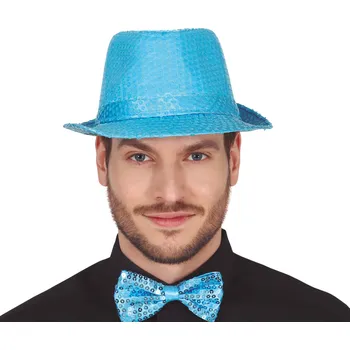 Karnevalový doplněk GuircaSvětle modrý flitrovaný motýlek