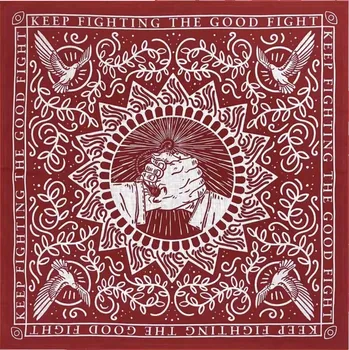 Šátek DARK bavlněný šátek / bandana - GOOD FIGHT RED