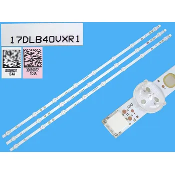 LED páska LED podsvit sada Vestel 23331585 celkem 3 pásky 745mm / D-LED BAR.UNDS - N11 / 17DLB40VXR1 / LB40017 / 30089022 + 30089021