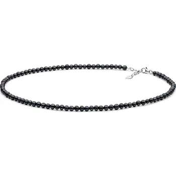 Náhrdelník Gaura Pearls Perlový náhrdelník Enrica - černá sladkovodní perla, stříbro 925/1000 FORB445-C 40 cm + 3 cm (prodloužení) Černá