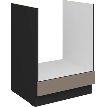 Kuchyňská skříňka LEMPERT Dolní skříňka pro vestavnou troubu ARIA 7 (60 cm) - Sandgrau AFM / černá