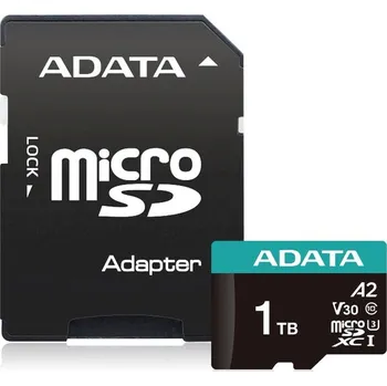 Paměťová karta ADATA Premier Pro MicroSDXC karta 1TB + SD adaptér Černá
