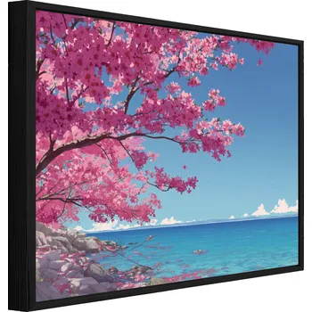 Obraz OBRAZ V ČERNÉM RÁMU NA PLÁTNĚ OCEAN KRAJINA OBÝVACÍ POKOJ LOŽNICE 60x40