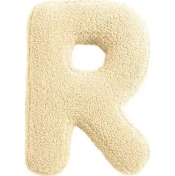 Dekorace do dětského pokoje MEALINI Plyšové písmeno Krémové R