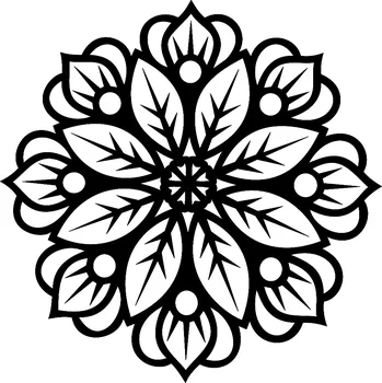 Dekorace do dětského pokoje Dřevená mandala na zeď -Julie Barva: černá, velikost: 40 cm