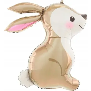 Balónek Fóliový balónek Zajíc 67x80cm Narozeniny První rok Woodland Lesní zvířata