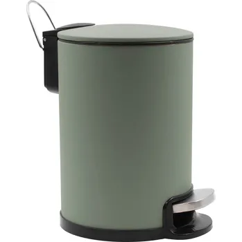 Odpadkový koš Douceur d'intérieur Koupelnový odpadkový koš s tichým zavíráním, 3 l, METALINE, zelený