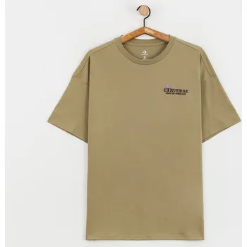 Pánské tričko Converse Mushroom House (olive/white) L, zelená