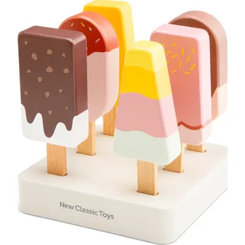 Dětská kuchyňka New Classic Toys Sada dřevěných nanuků - 6 ks