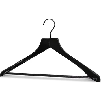 Ramínko MAWA Dřevěné ramínko All in black s kalhotovou tyčí, černé