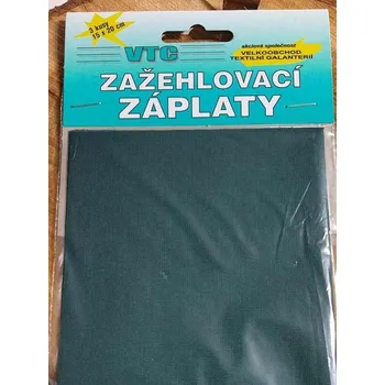 Textilní nažehlovací páska Nažehlovací záplaty 15x20 cm 3 kusy zelená tmavá