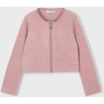 Dívčí svetr dětský pletený crop svetr na zip Mayoral 4310-76 velikost 104