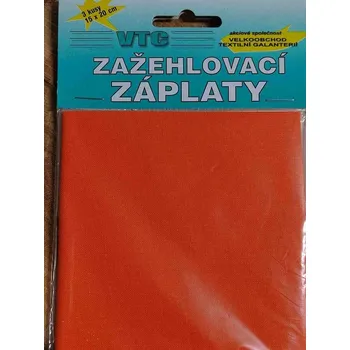 Textilní nažehlovací páska Nažehlovací záplaty 15x20 cm 3 kusy oranžová