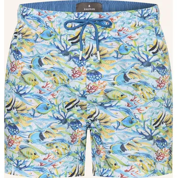 Pánské plavky Ragman Pánské Plavky, modrá / žlutá / světle zelená, 54/XL