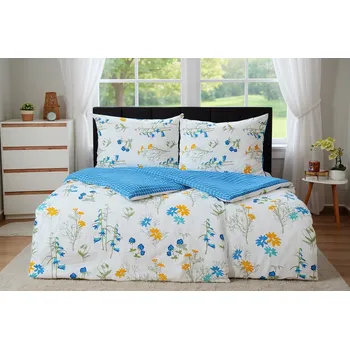 Povlečení Bavlněné povlečení PLUS KETA modré