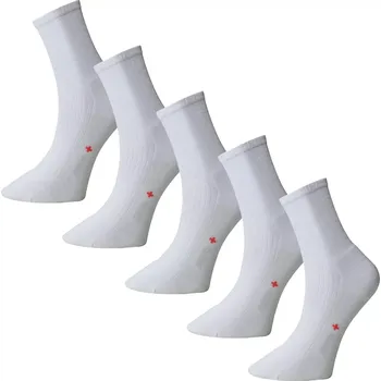Dámské ponožky 5 pack ponožek Matex Diabetes 404 bílá