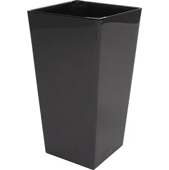 Květináč Černý plast Květináč Plastkon 28,5 cm x 28,5 x 57,5 cm