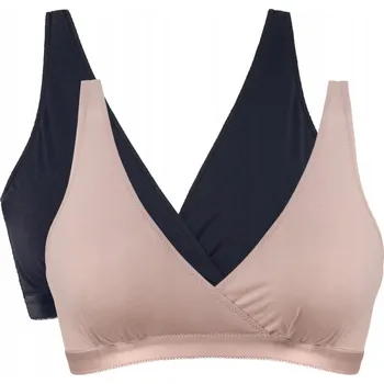 Podprsenka Bavlněný top Polský Lilly 2-pak růžovo-černý, velikost M