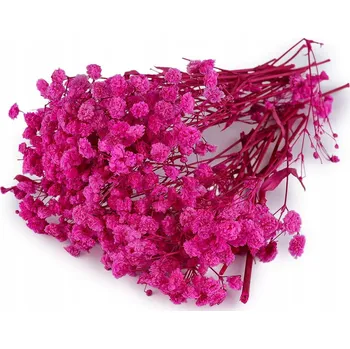 umělá květina Stabilizovaná latnatá růže (Gipsówka Stoklasa) sušená pink 15 cm