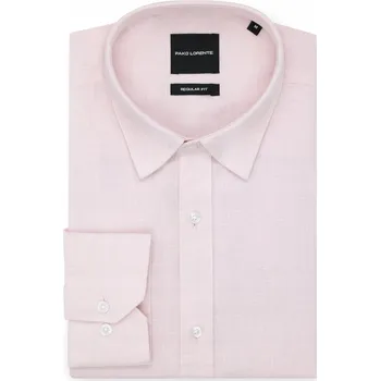 Pánská košile Lněná pánská košile v růžové barvě Regular Pako Lorente vel 3XL