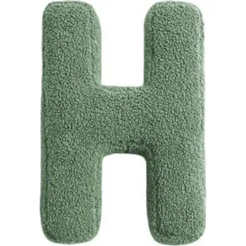 Dekorace do dětského pokoje MEALINI Plyšové písmeno Zelené H