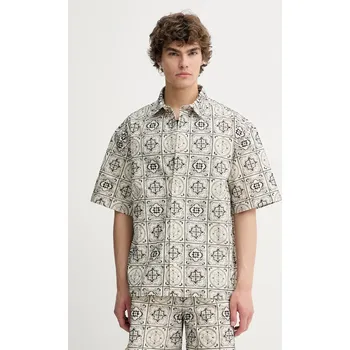 Pánská košile Bavlněná košile Les Deux Larry 1000111. béžová 80X, vel. M