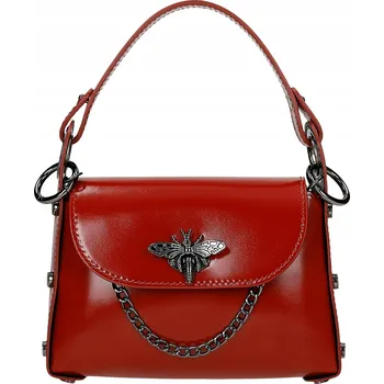 Wojas kabelka z pravé lícové kůže červená