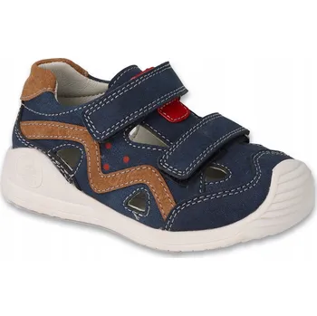 Chlapecké sandály Befado 170P083 dětské sandály z přírodní kůže, modré, velikost 24
