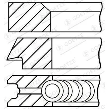 Auto-moto Sada pístních kroužků GOETZE ENGINE 08-269800-00