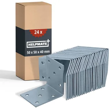Tesařské kování helpmate úhelník spojovací s prolisem 50 x 50 x 40 mm pozinkovaný 24 ks