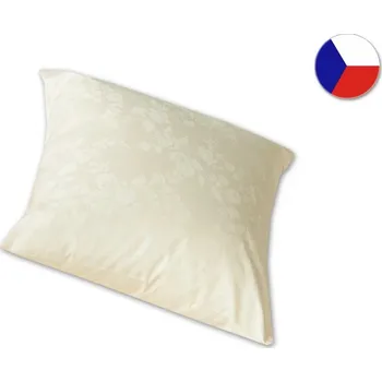 Povlak na polštářek Damaškový povlak na polštář 40x40 BOHEMA Popínavka světle žlutá