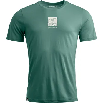 Pánské tričko Pánské Tričko Ortovox 120 Cool Tec Abstract T-shirt Men's Barva: Arctic Grey, Velikost: S