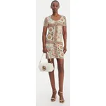 Just Cavalli Každodenní šaty 80PAOE02 CJ112 Béžová Slim Fit L