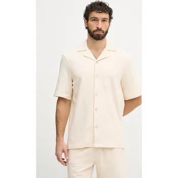 Pánská košile Guess košile mužská bavlněná M6GP10.K3079 béžová 80X, vel. XL