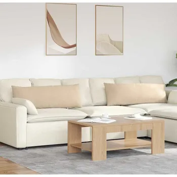 Polštář vidaXL Pohovkové polštáře 2 pcs Krémová 120 x 40 cm textil [42013815]