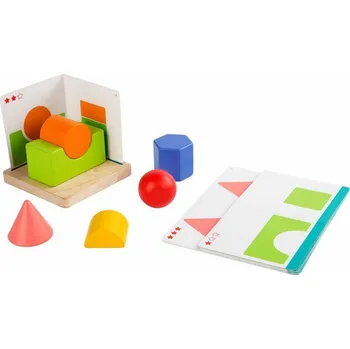 Dřevěná hračka LUCY & LEO 293 Jednoduchá geometrie – dřevěná hra 3+ (montessori)