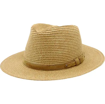 Klobouk Letní klobouk – celulóza s koženým páskem | Carlsbad Hat Velikost: 58 cm