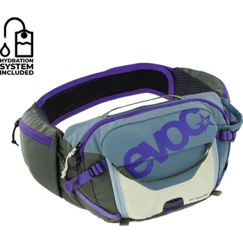 Ledvinka Bike ledvinka EVOC Hip Pack Pro 3 + Hydration Bladder 1,5 steel/violet/dark olive 3L 8×18×28 CM - Odesíláme do 24 hodin