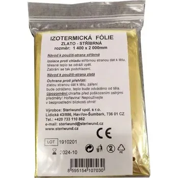 Kosmetika Izotermická folie zlato-stříbrná 140 × 200 cm