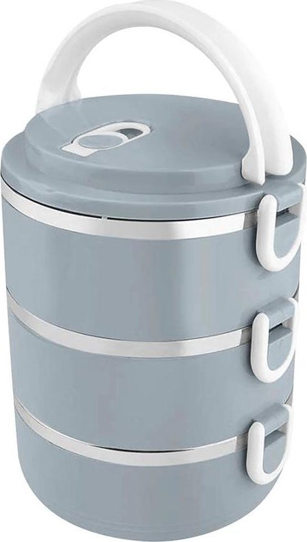 MAGIC HOME Jídlonosič termo plast/nerez 3x0,5L MAGICHOME modrý