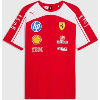 Pánské tričko Tričko Scuderia Ferrari F1 s logy sponzorů - týmová edice XXL