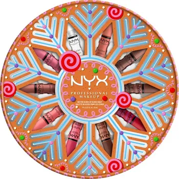 Kosmetika NYX Professional Makeup Gingerbaddie Land NYX Professional Makeup Butter Gloss lesk na rty 8 ml + NYX Professional Makeup Butter Gloss lesk na rty 8 ml + NYX Professional Makeup Butter Gloss lesk na rty 8 ml + NYX Professional Makeup Slide On tužka na rty
