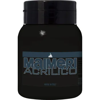 Vodová barva Maimeri Acrilico Akrylová barva Carbon Black 537 500 ml 1 ks